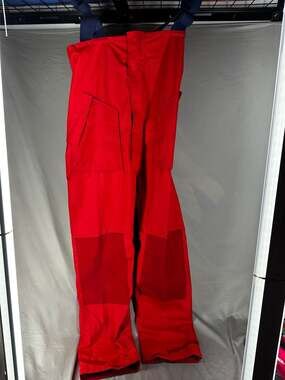 West Marine Nautical Red Offshore Fishing Waterproof Bib Pants Adjustable Mens S